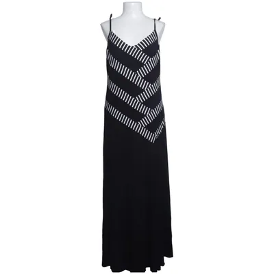 Maxikjole (Sort, Hvid) fra Tia Elastan, Viscose