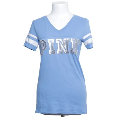 T-shirt (Blue, White) from Pink Victoria's Secret Cotton, Polyester