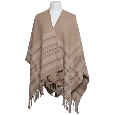 Poncho (Beige) from Up Fashion Acrylic, Cotton, Polyester