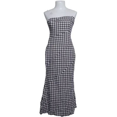 Klänning (Svart, Vit) från Adoore Linne, Polyester, Viskos