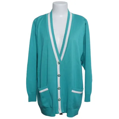 Cardigan (Vert, Blanc) de Lucia Acrylique, Coton