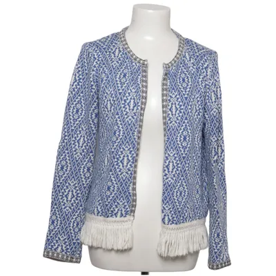 Cardigan (Blå, Hvid) fra Rich & Royal Akryl, Bomuld