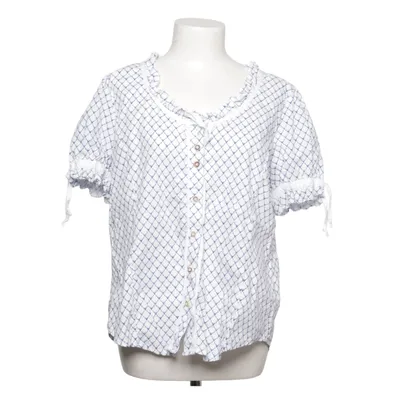 Dirndl blouse (White, Blue) from Os Trachten Cotton