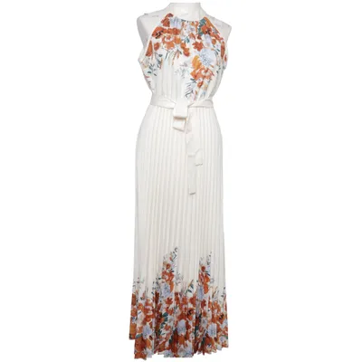 Halterneck dress (White, Multicolored) from Self-Portrait Polyester
