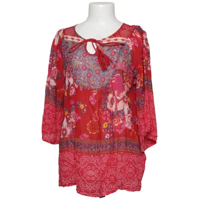 Blouse (Rouge, Multicolore) de Silk Road Coton