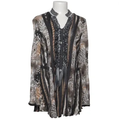 Blouse (Gray, Brown, Black) from Biba Acrylic, Viscose