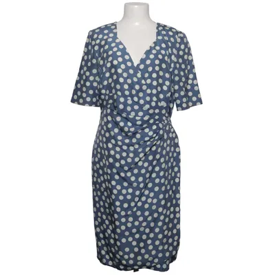 Wickelkleid (Blau, Weiß) von Michael Sturm Seide