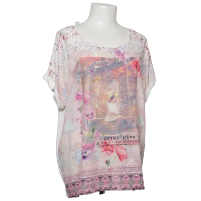 Topp (Vit, Flerfärgad) från Lisa Tossa Elastan, Polyester, Viskos