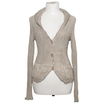 Strickjacke (Beige) von La Fée Maraboutée Baumwolle, Seide