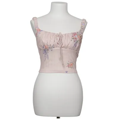 Crop top (Pink, Flerfarvet) fra Rihoas Elastan, Polyester