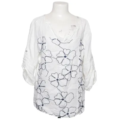Blouse (White, Blue) from Lungo L'arno Linen