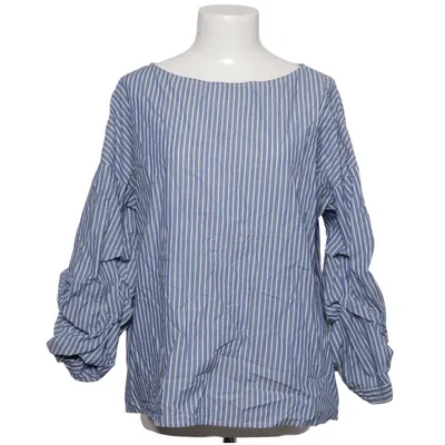 Bluse (Blå, Hvid) fra Oui Bomuld, Polyester