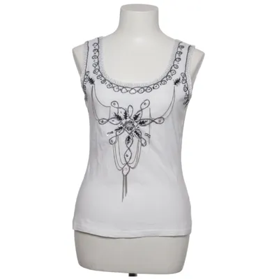 Tanktop (Wit, Zwart) van Blanc Nature Katoen, Elastaan