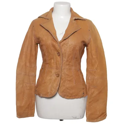 Læderblazer (Beige) fra Club Room Læder, Polyester