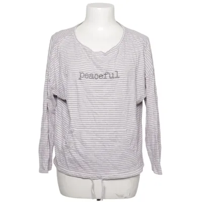 Langærmet t-shirt (Hvid, Grå) fra Rene Derhy Bomuld, Viscose