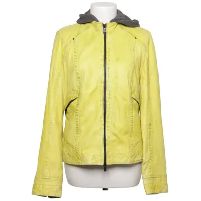 Veste en cuir (Jaune, Gris) de Jilani Collection Cuir, Polyester