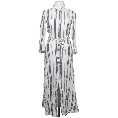 Skjortekjole (Hvid, Blå) fra Zara Woman Linned, Lyocell, Viscose