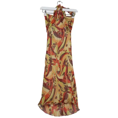 Halterneck-kjole (Grøn, Orange, Flerfarvet) fra Sisley Silke, Polyester