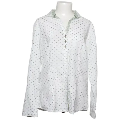 Shirt (White, Green) from Os Trachten Cotton