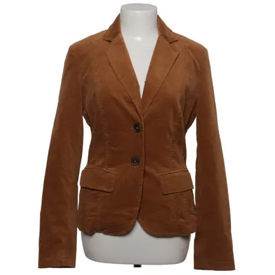 Blazer (Bruin) van Caro Katoen, Elastaan, Polyester