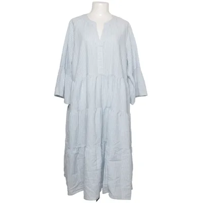 Robe (Bleu, Blanc) de Gina Coton, Polyester