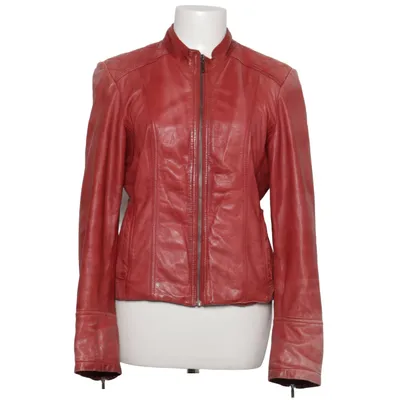 Leren jack (Rood) van Saki Collection Leer, Polyester