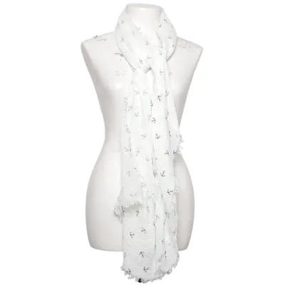 Halstørklæde (Hvid) fra Scarfs 4 You Polyester, Viscose