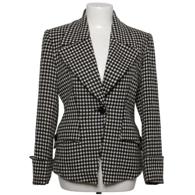 Blazer (Black, White) from Pierre Balmain Viscose, Wool