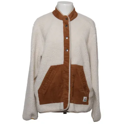 Fleece jacket (White, Brown) from Passenger Organic cotton, Recycled cotton, Recycled polyester