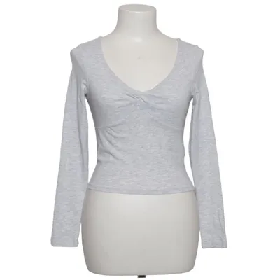 Langærmet t-shirt (Grå, Hvid) fra Subdued Bomuld, Elastan, Polyester
