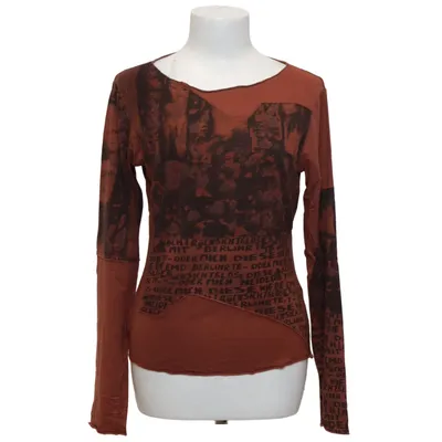 T-shirt à manches longues (Marron) de Transit Élasthane, Viscose