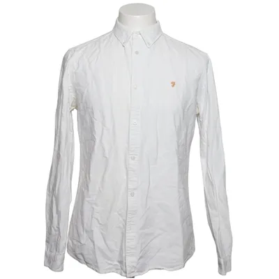 Buttondownskjorte (Hvid) fra Farah Vintage Bomuld
