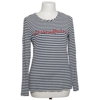 Long sleeve T-shirt (Blue, White) from Strandfein Elastane, Viscose