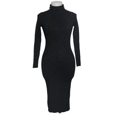 Rollkragenkleid (Schwarz, Silber) von Venessa Nucci Polyamid, Polyester, Viskose