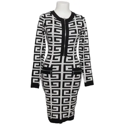 Klänning (Svart, Vit) från Moewy Polyester, Viskos