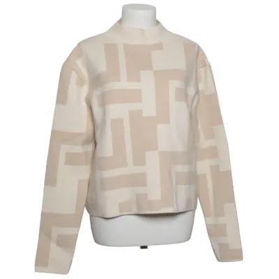 Pul à col roulé (Blanc, Beige) de Elias Rumelis Acrylique, Polyester, Viscose