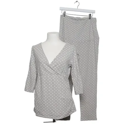 Pyjama (Grijs, Wit) van Lascana Katoen, Elastaan