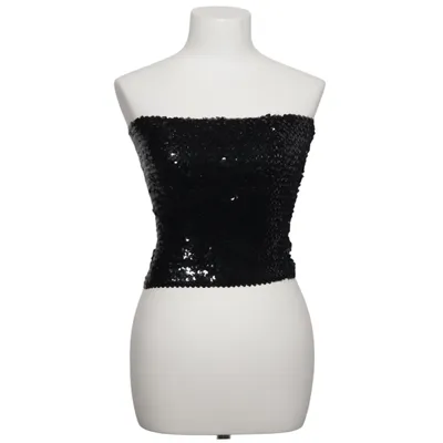 Tube top (Zwart) van Fishbone Acryl, Elastaan, Polyester