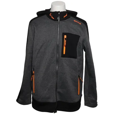 Huvtröja (Grå, Svart, Orange) från Sports Elastan, Polyester
