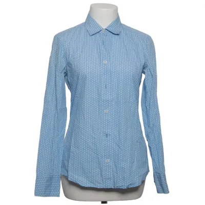 Shirt (Blauw, Wit) van Walbusch Katoen