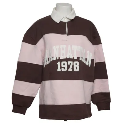 Rugby shirt (Bruin, Roze, Wit) van Stradivarius Katoen, Elastaan, Polyester