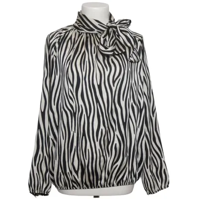 Strikblouse (Zwart, Wit) van Verso Polyester