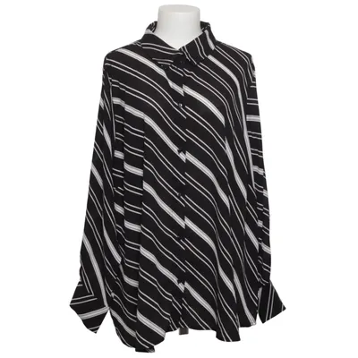 Blouse (Zwart, Wit) van Zizzi Gerecycled polyester