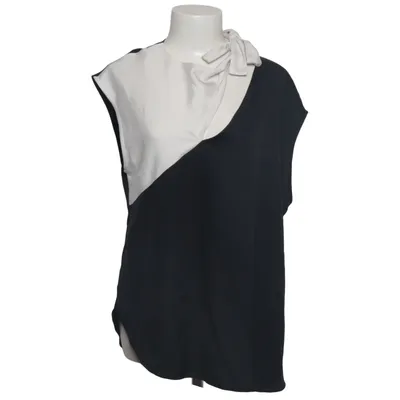 Schluppenbluse (Schwarz, Weiß) von Uli Schneider Polyester, Viskose