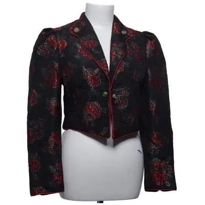 Blazer (Black, Red, Multicolored) from Helene Straßer Acetate, Acrylic, Cupro, Polyester, Silk
