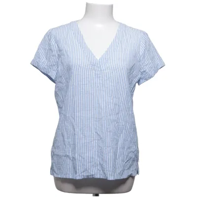 Haut (Bleu, Blanc) de Sandwich Coton, Polyester