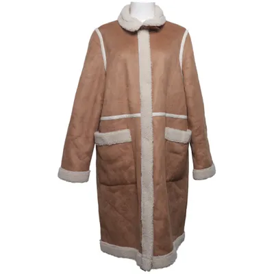 Shearling jas (Bruin, Beige) van Ms Mode Polyester