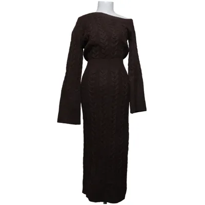 Maxi jurk (Bruin) van Adoore Elastaan, Polyamide, Gerecycled polyester, Wol