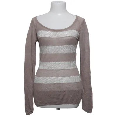 Strickpullover (Braun, Silber) von Laura Jo Leinen, Metallfaser, Polyamid