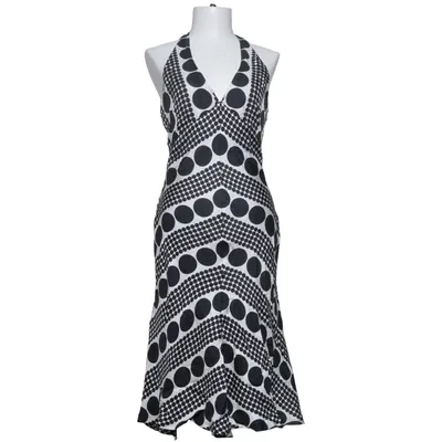 Halterneck-kjole (Sort, Hvid) fra Zara Woman Polyester, Silke